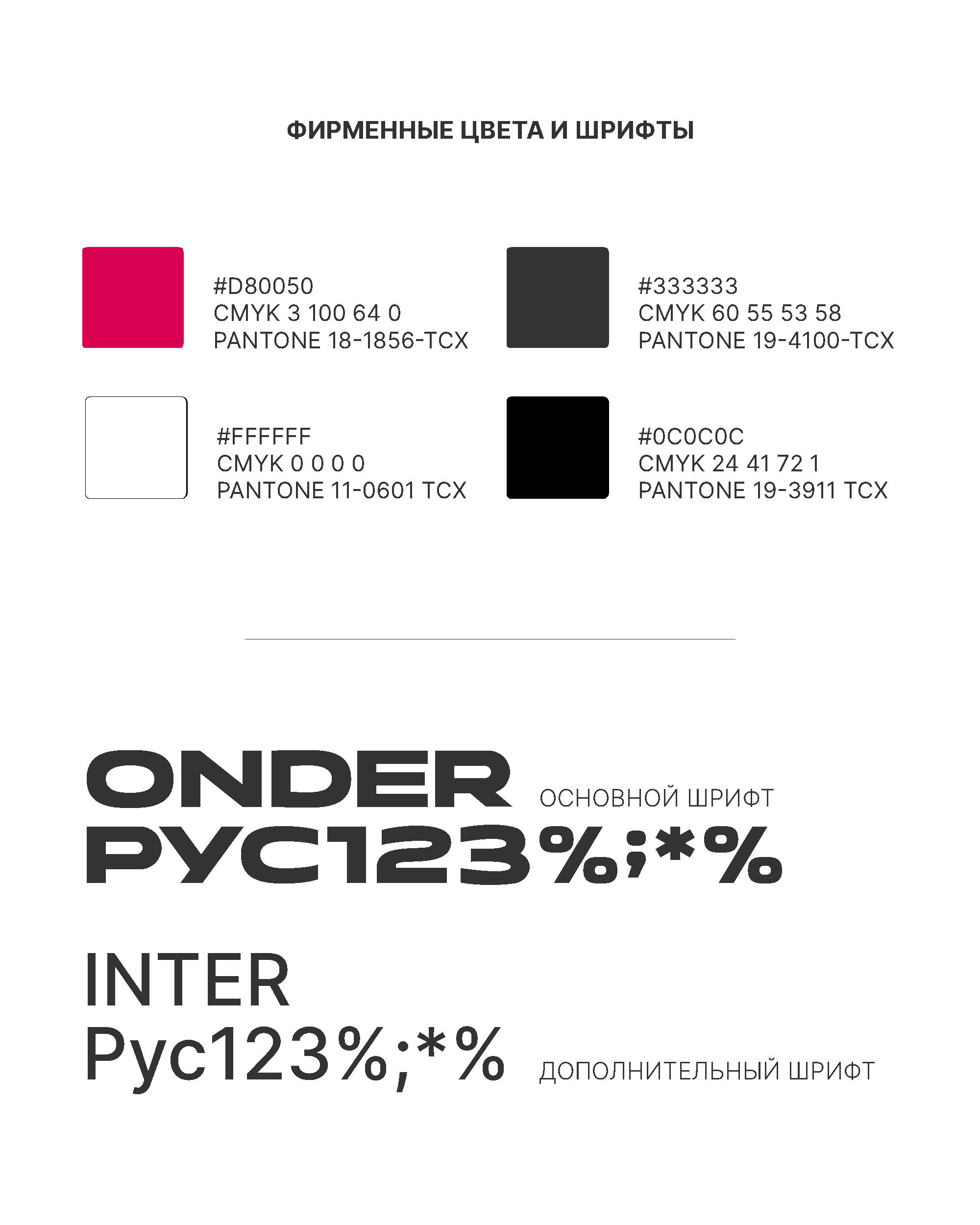 Colors and typography